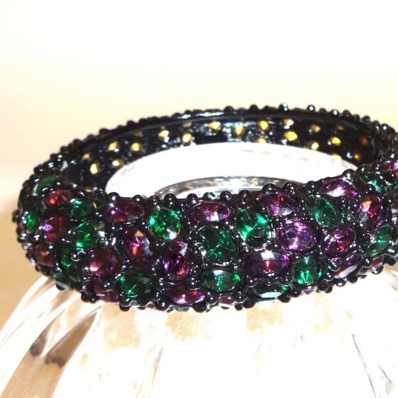KENNETH JAY LANE VINTAGE EMERALD AND AMYTHEST